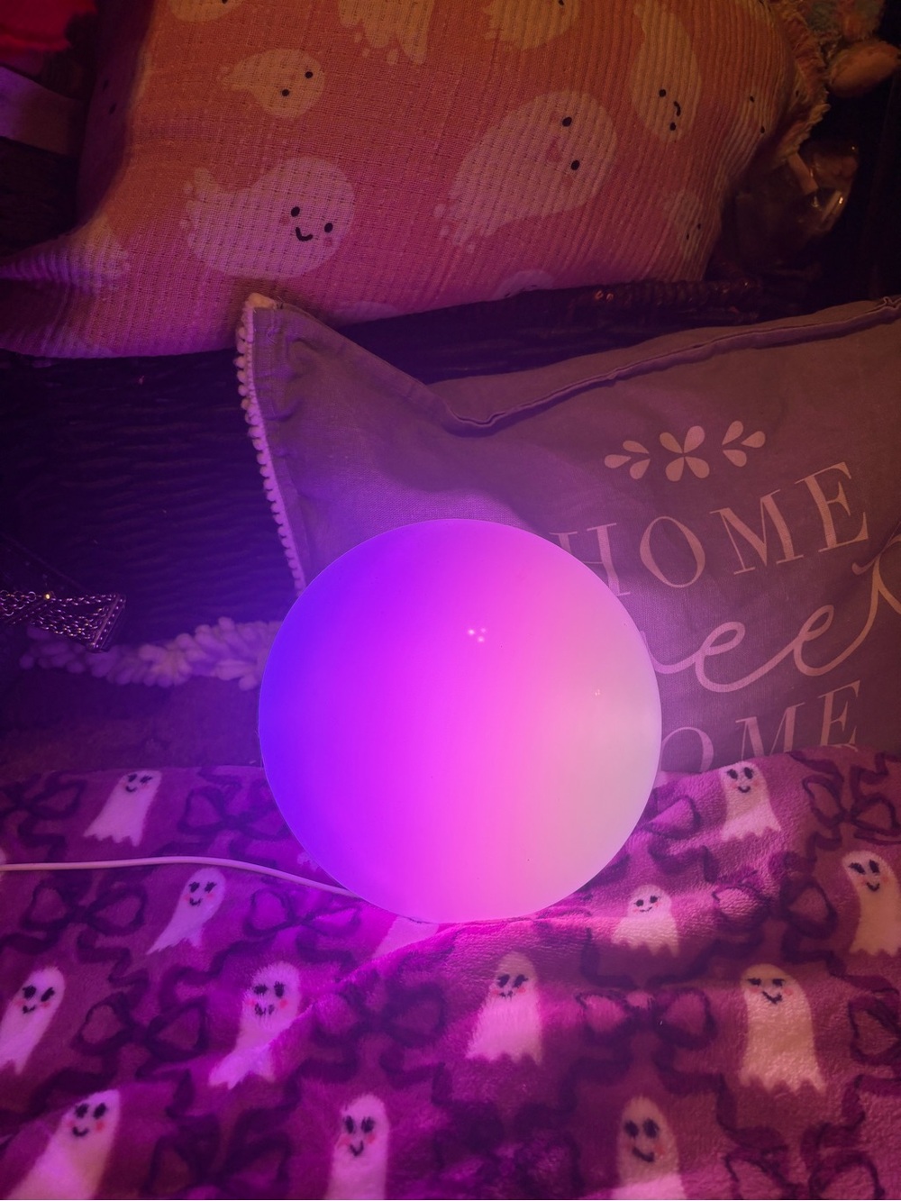 Color-Changing LED Orb Lamp - Purple